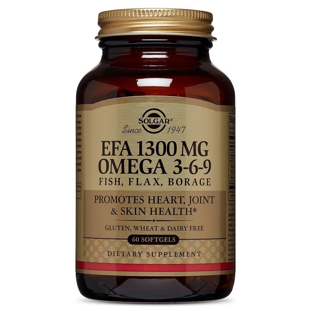 SOLGAR EFA 1300 MG OMEGA 3-6-9 FISH, FLAX, BORAGE