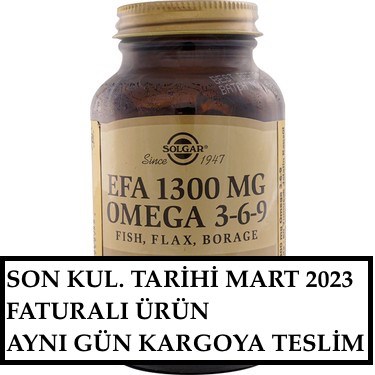 SOLGAR EFA 1300 MG OMEGA 3-6-9 FISH, FLAX, BORAGE