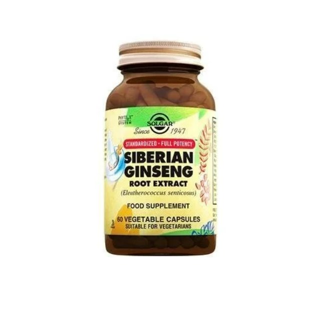 SOLGAR SIBERIAN GINSENG ROOT EXTRACT 60 KAPSÜL