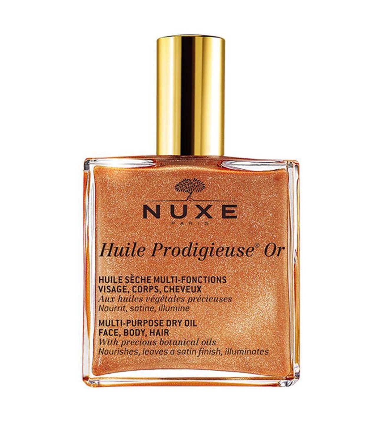 Nuxe Huile Prodigieuse OR Altın Parıltılı Yüz Vücut Saçlar İçin Çok Amaçlı Kuru Yağ 100 ml