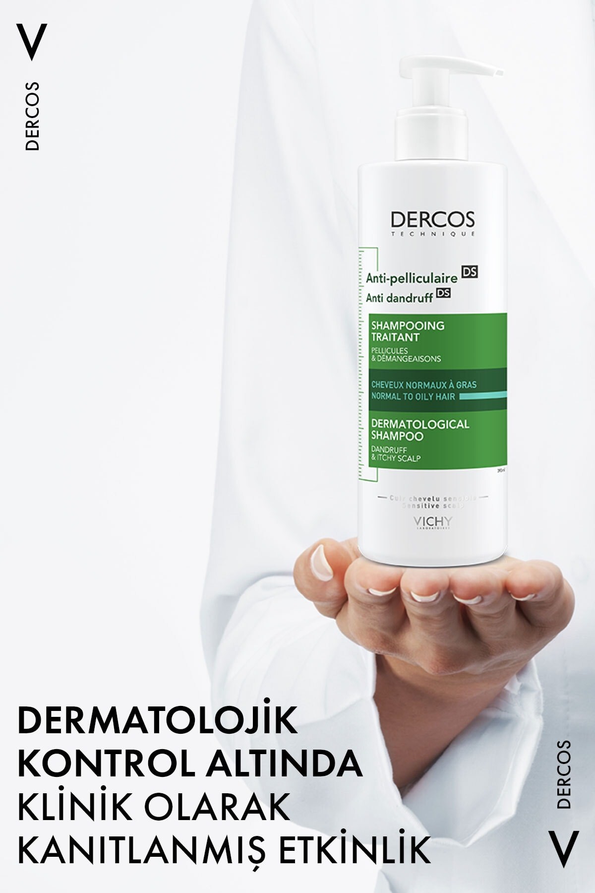 Dercos Anti-Pel Kepeğe Karşi Etkili Bakim Şampuani -Normal/Yağli Saçlar 390 ml