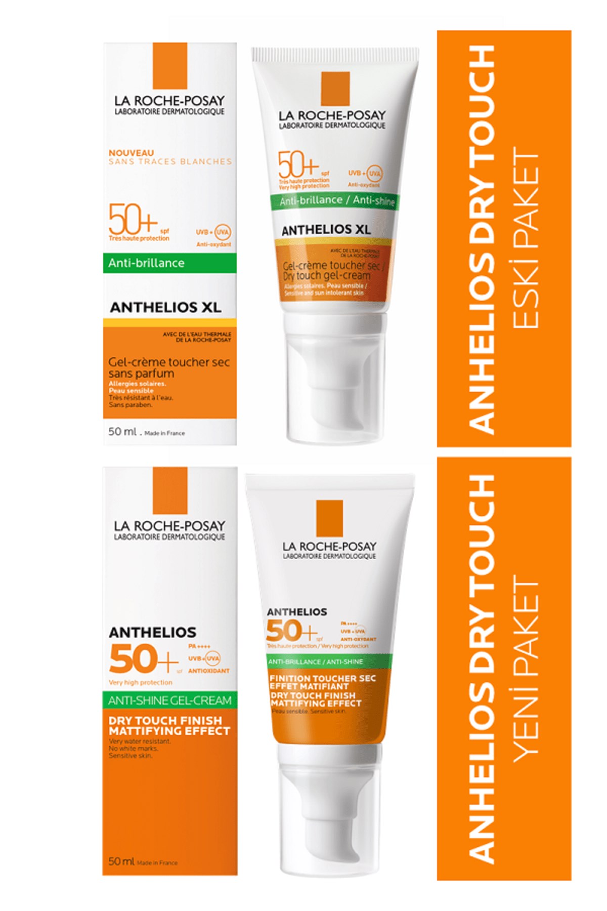 Anthelios Xl Spf 50+ Dry Touch Gel-Cream Anti-Shine 50 ml