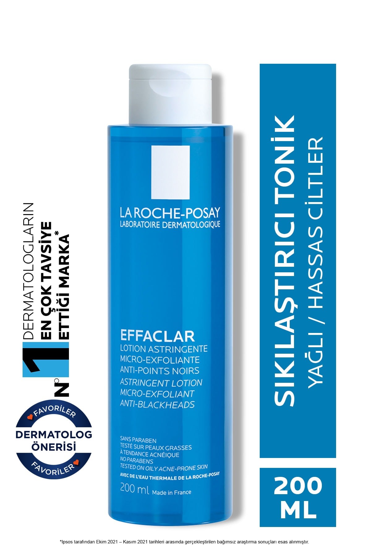 Effaclar Mikro Soyucu Tonik Yağlı/Akneye Eğilim Gösteren Ciltler Ciltler Gözenek Sıkılaştırıcı 200ml
