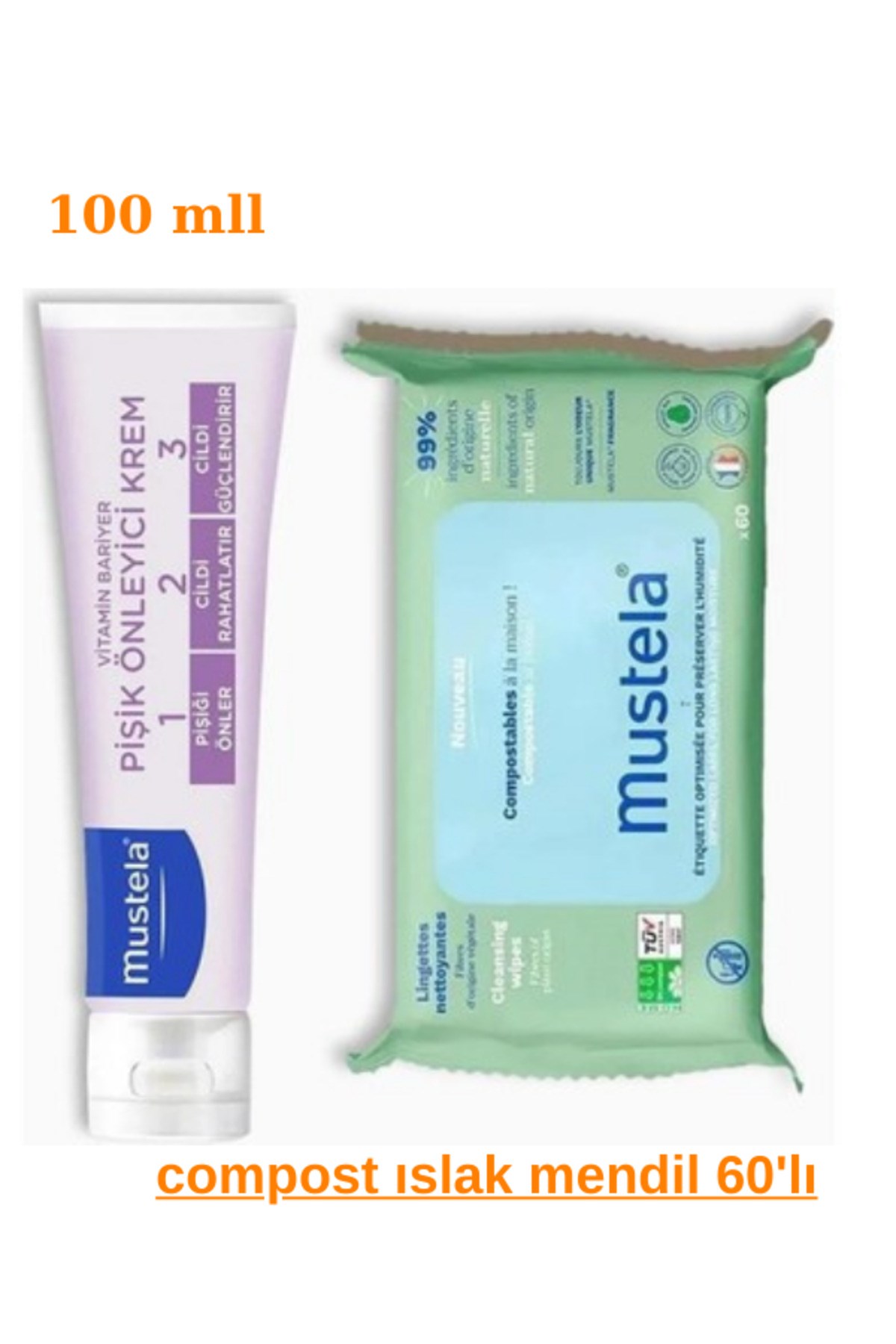Mustela Vitamin Bariyer Pişik Önleyici Krem 100 ml + 60’lı Ekolojik Islak Mendil Hediyeli