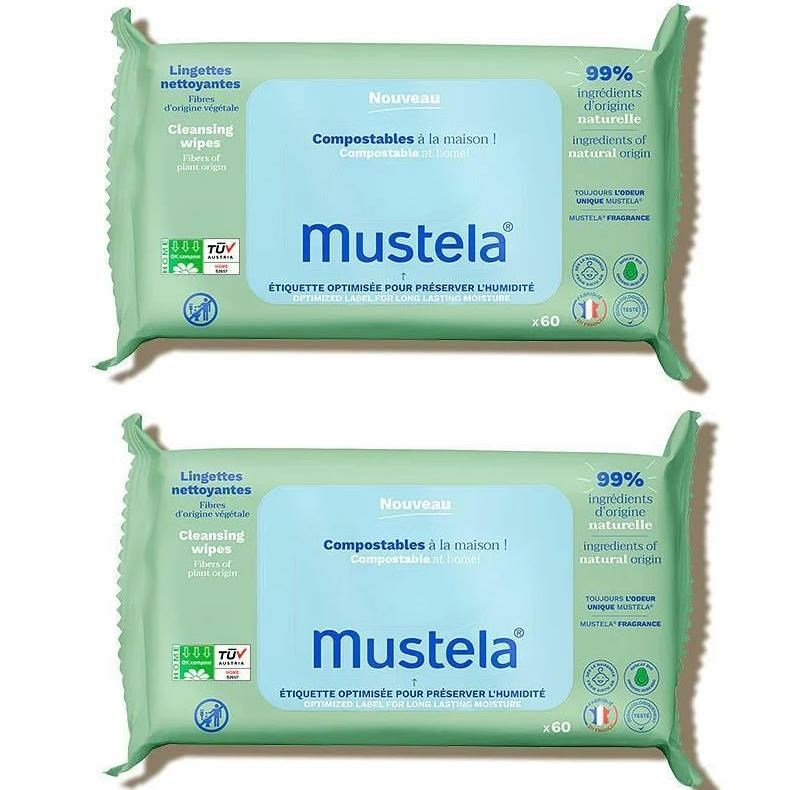 Mustela Kompost Edilebilir Islak Mendil 60 Yaprak