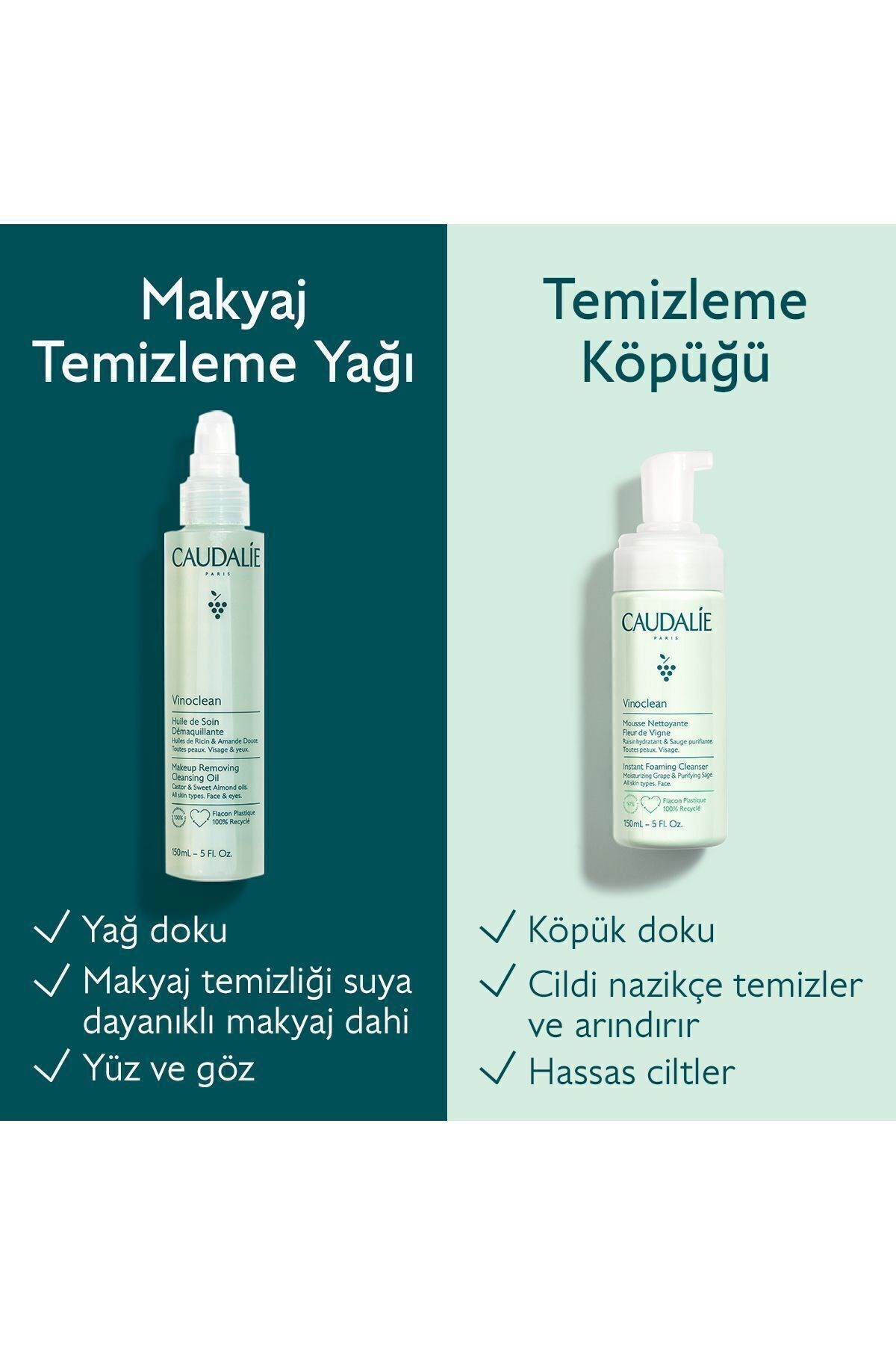 Caudalie Vinoclean Instant Foaming Cleanser 50 ml