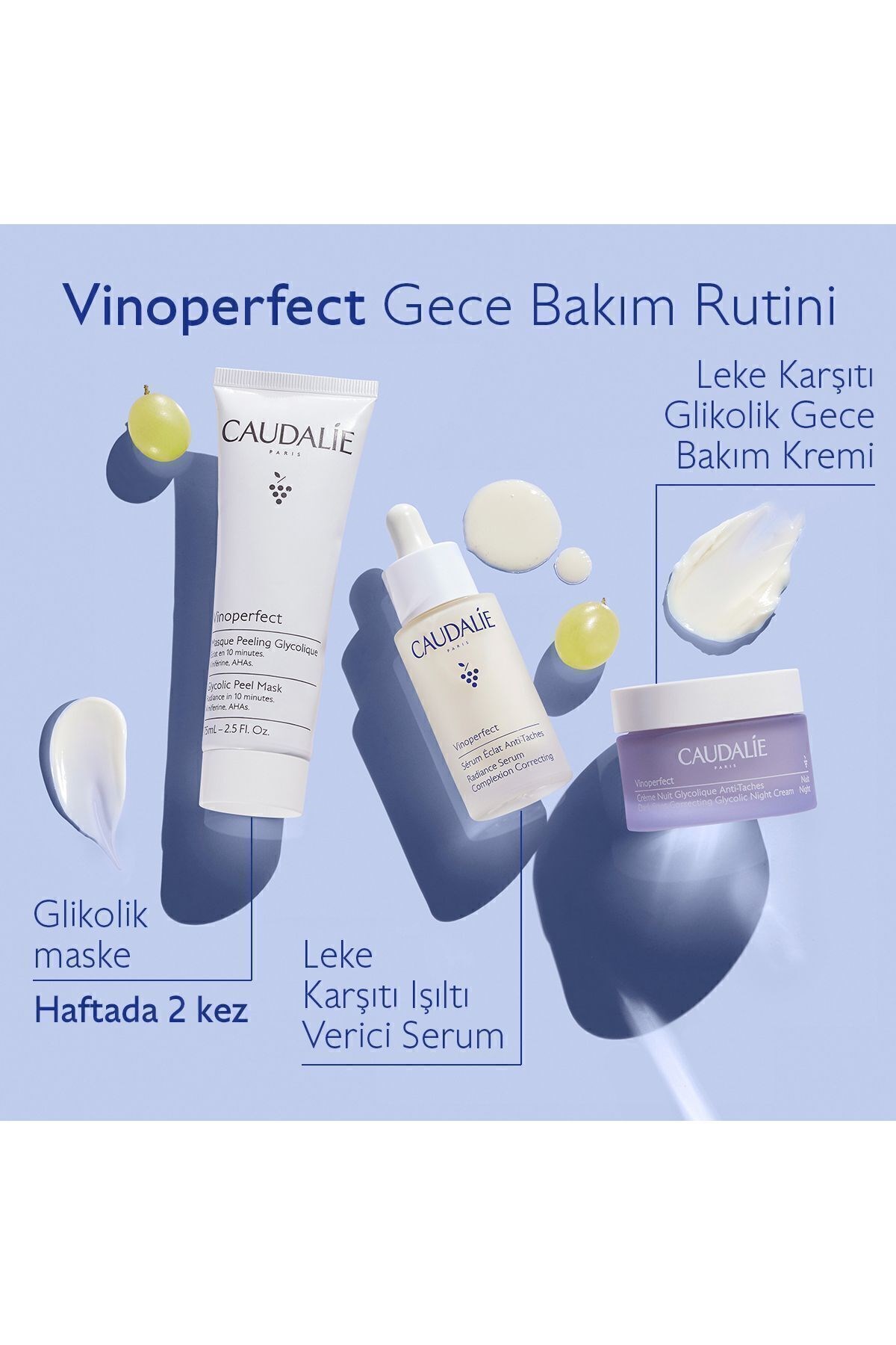 Caudalie Vinoperfect Glycolıc Peel Mask Leke Karşıtı Glikolik Maske 75 ml