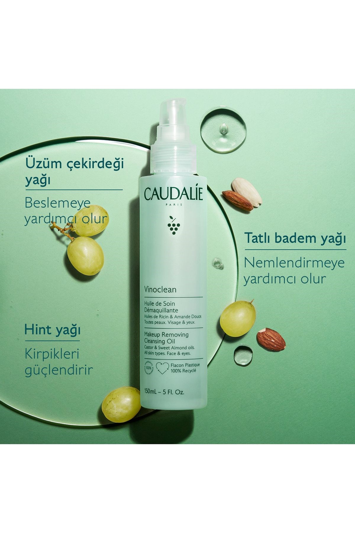 Caudalie Vinoclean Make Up Removing Cleansing Oil 75 ml