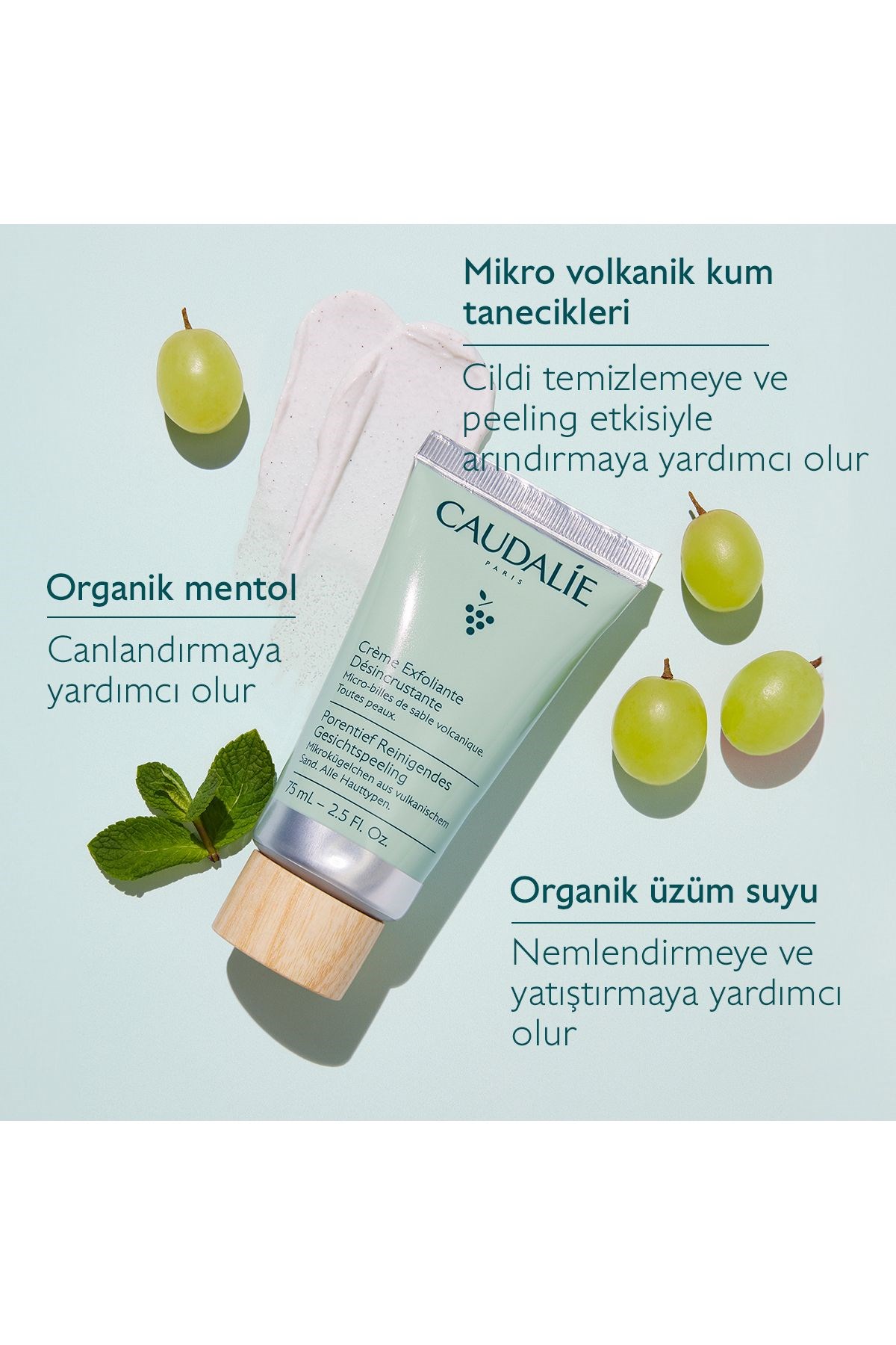 Caudalie Deep Cleansing Exfoliator Yoğun Arındırıcı Peeling 75 ml