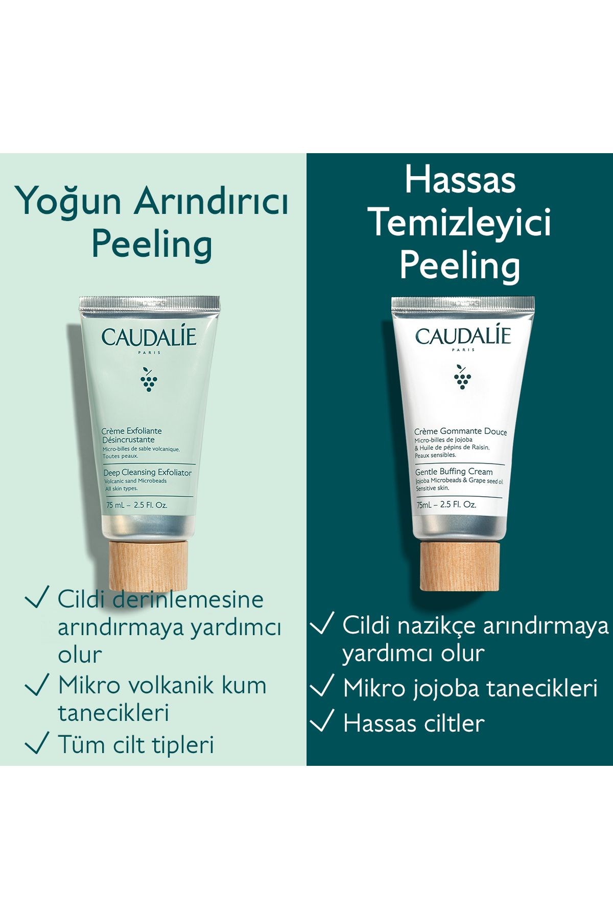 Caudalie Deep Cleansing Exfoliator Yoğun Arındırıcı Peeling 75 ml