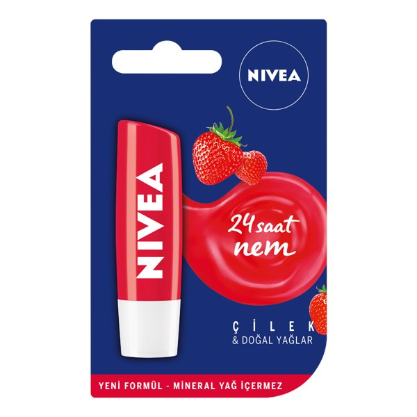 Nivea Lip Stick Çilek 24 Saat Nem