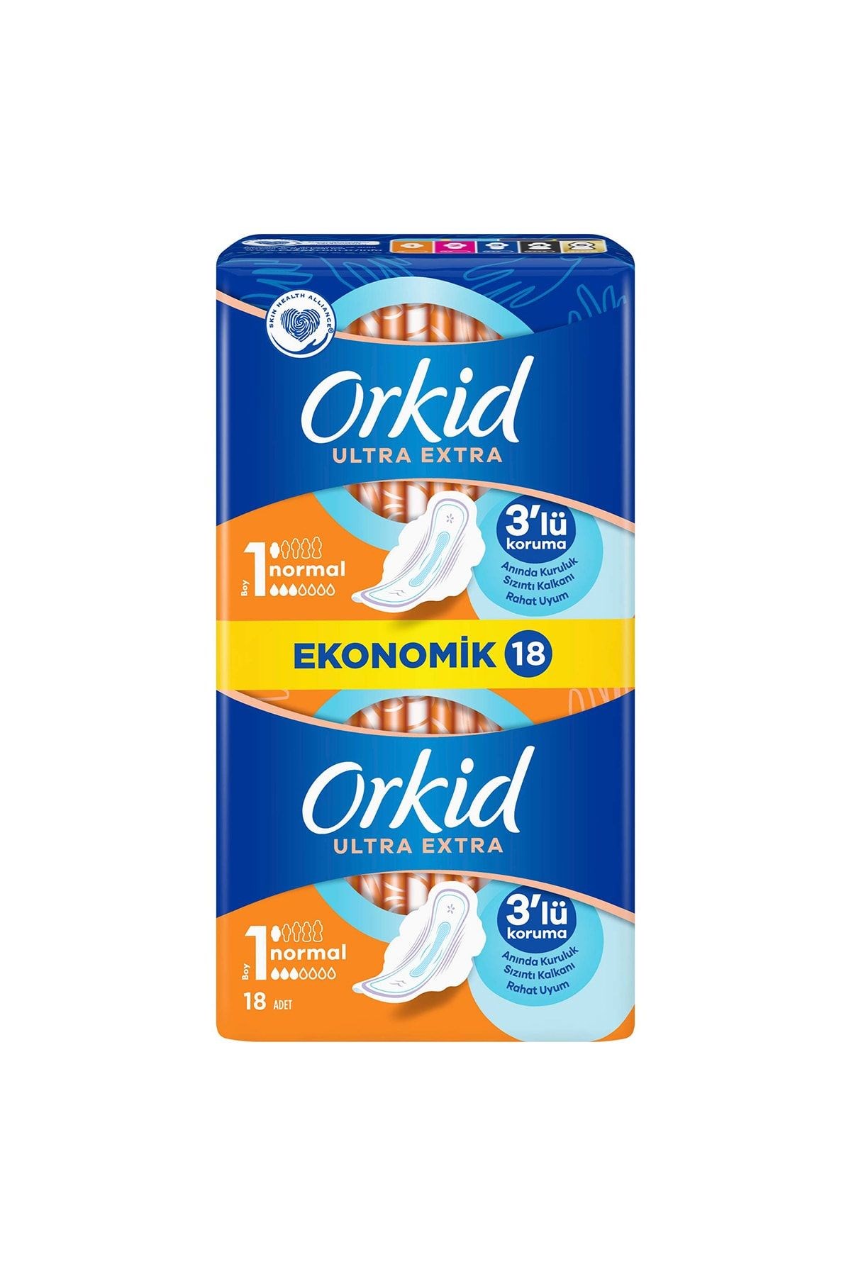 Orkid Ultra Hijyenik Ped Extra Yeşil Eko Normal 18’li