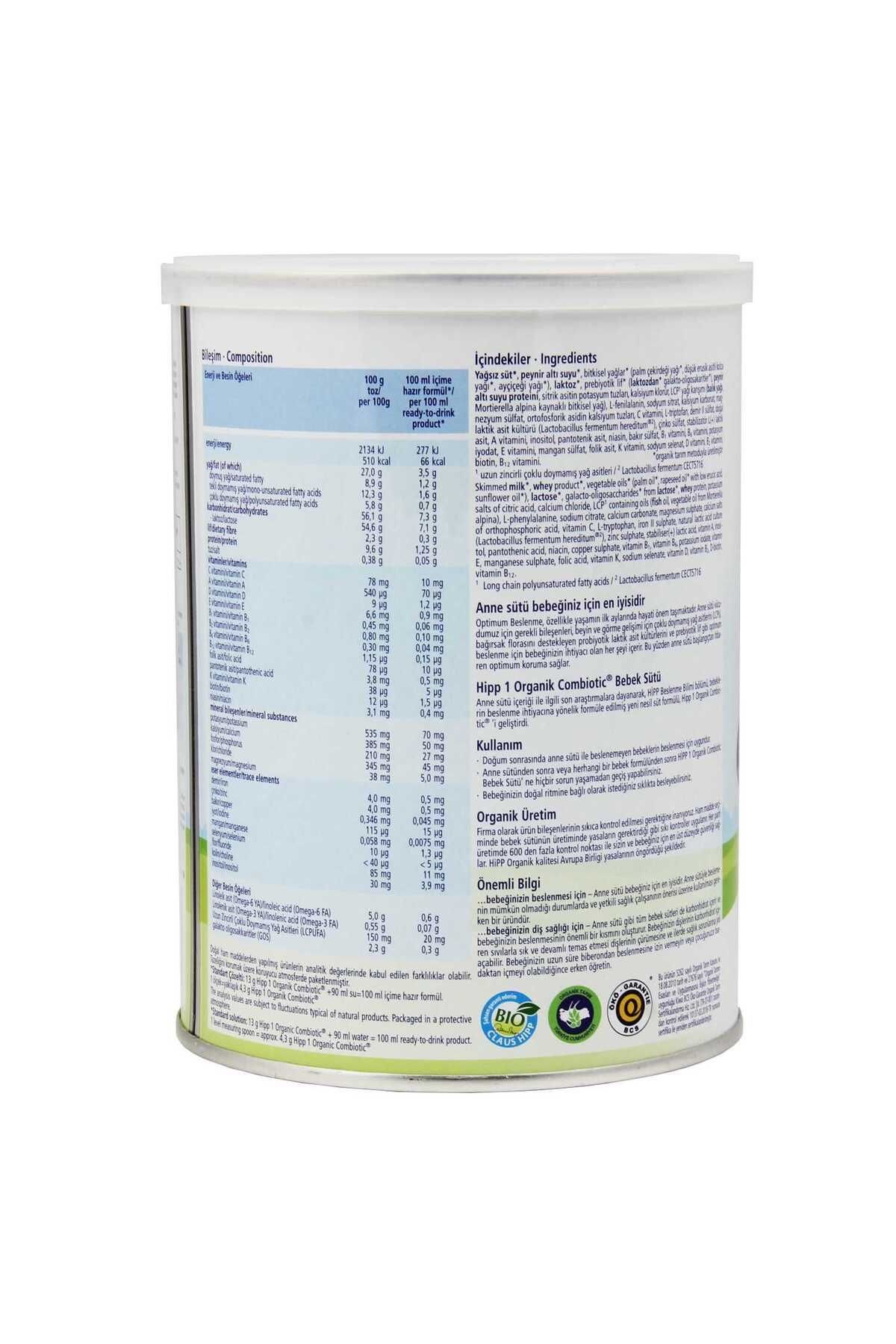 Hipp 1 Organik Combiotik Bebek Sütü 350 gr