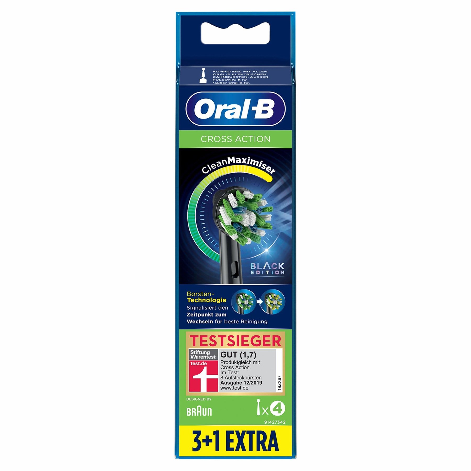 Oral-B Şarjlı Yedek Başlık Crossaction Clean Maximiser 4’lü