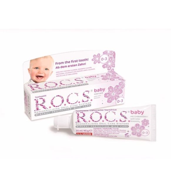Rocs Baby Ihlamur Özlü Yutulabilir Diş Macunu 0-3 Yaş 35 ml - Eski Ambalaj