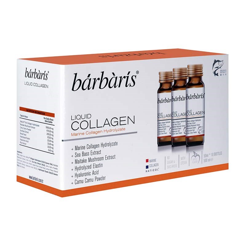 Barbaris Liquid Collagen Takviye Edici Gıda 50 ml 10’lu