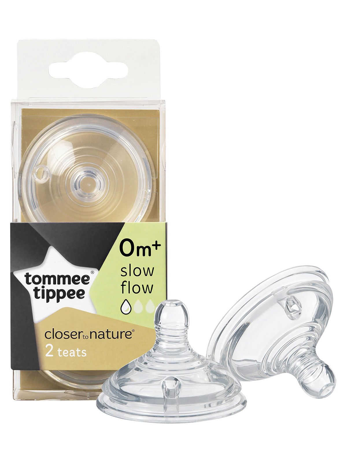 Tommee Tippee Closer To Nature 0 Ay+ Yavaş Akışlı Biberon Emziği 2’li