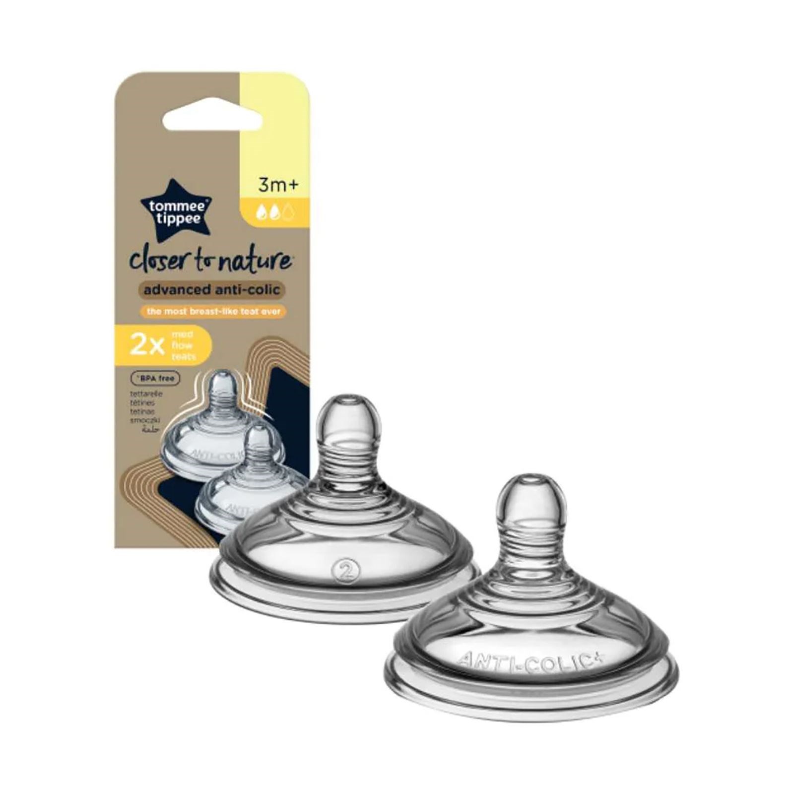 Tommee Tippee Biberon Emziği Anti-Colic 3 Ay+ 2 Delik