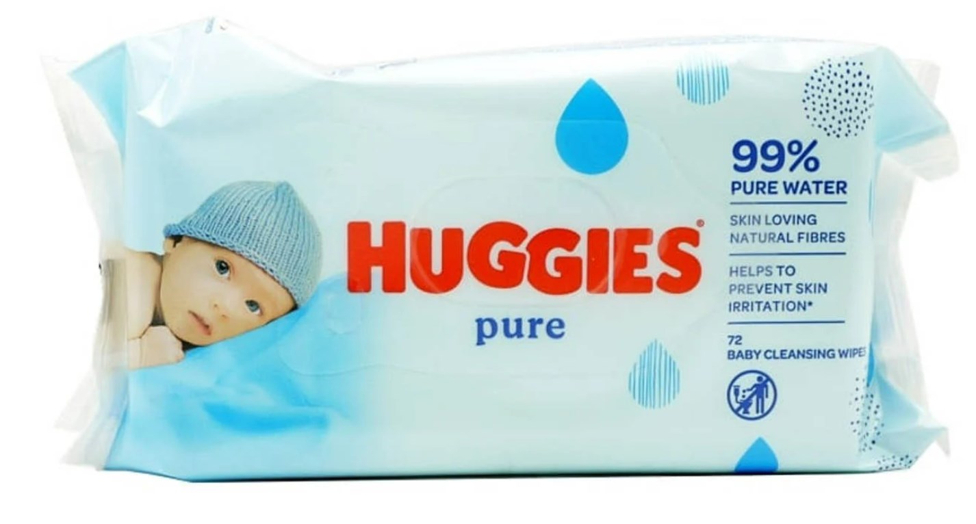 Huggies Pure Jumbo Pack 72 wipes