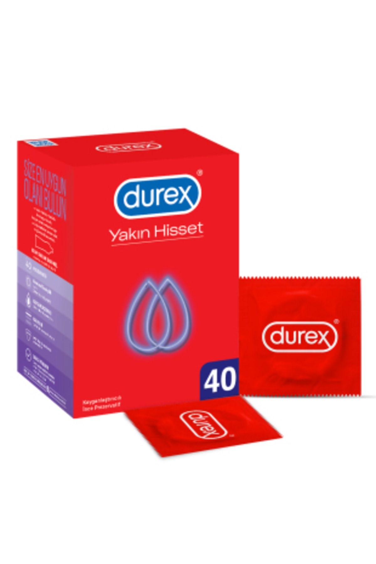 DUREX Yakın Hisset Prezervatif, 40’lı Ekonomik Avantaj Paket