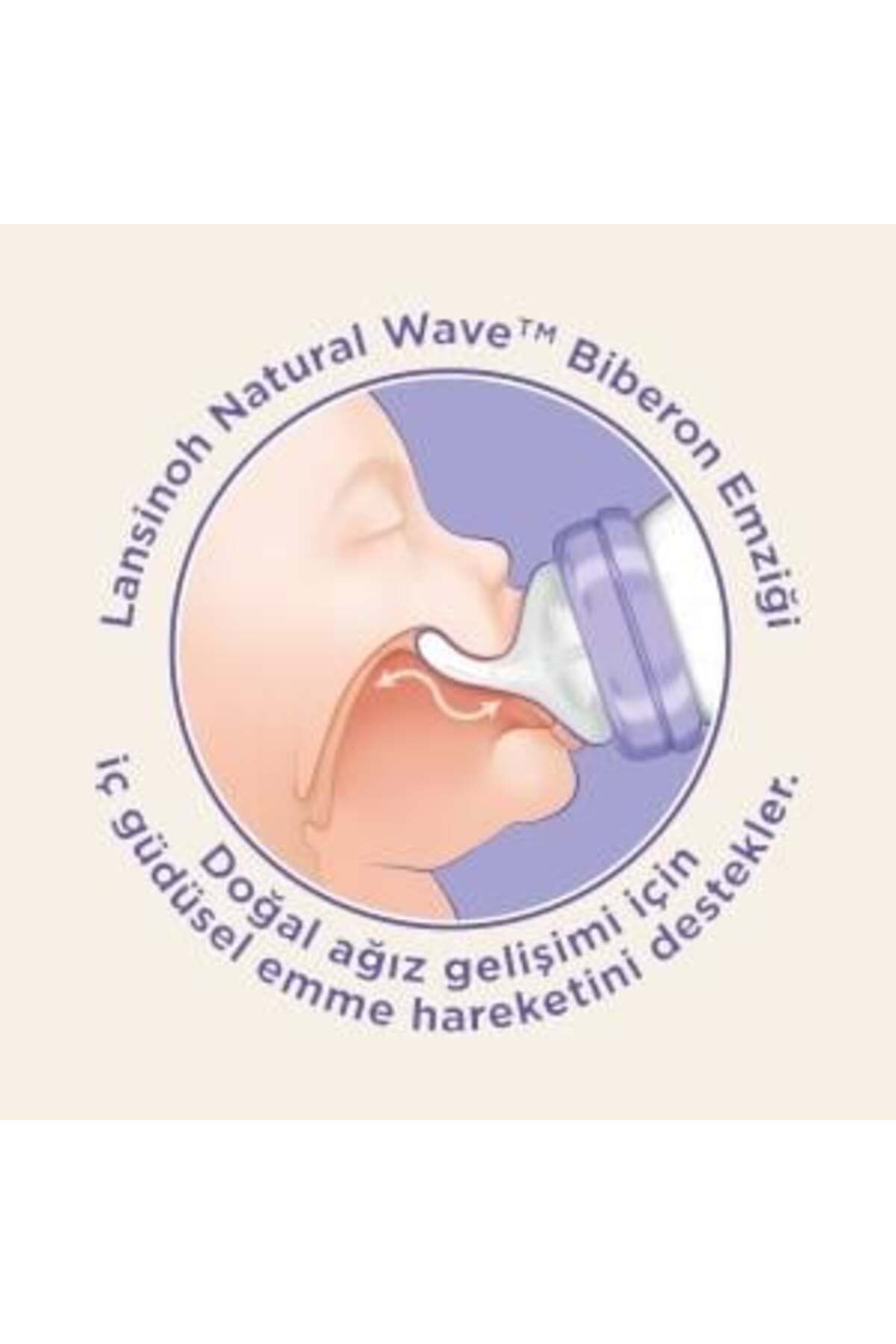 Lansinoh Natural Wave Silikon Uçlu Biberon 240 ml