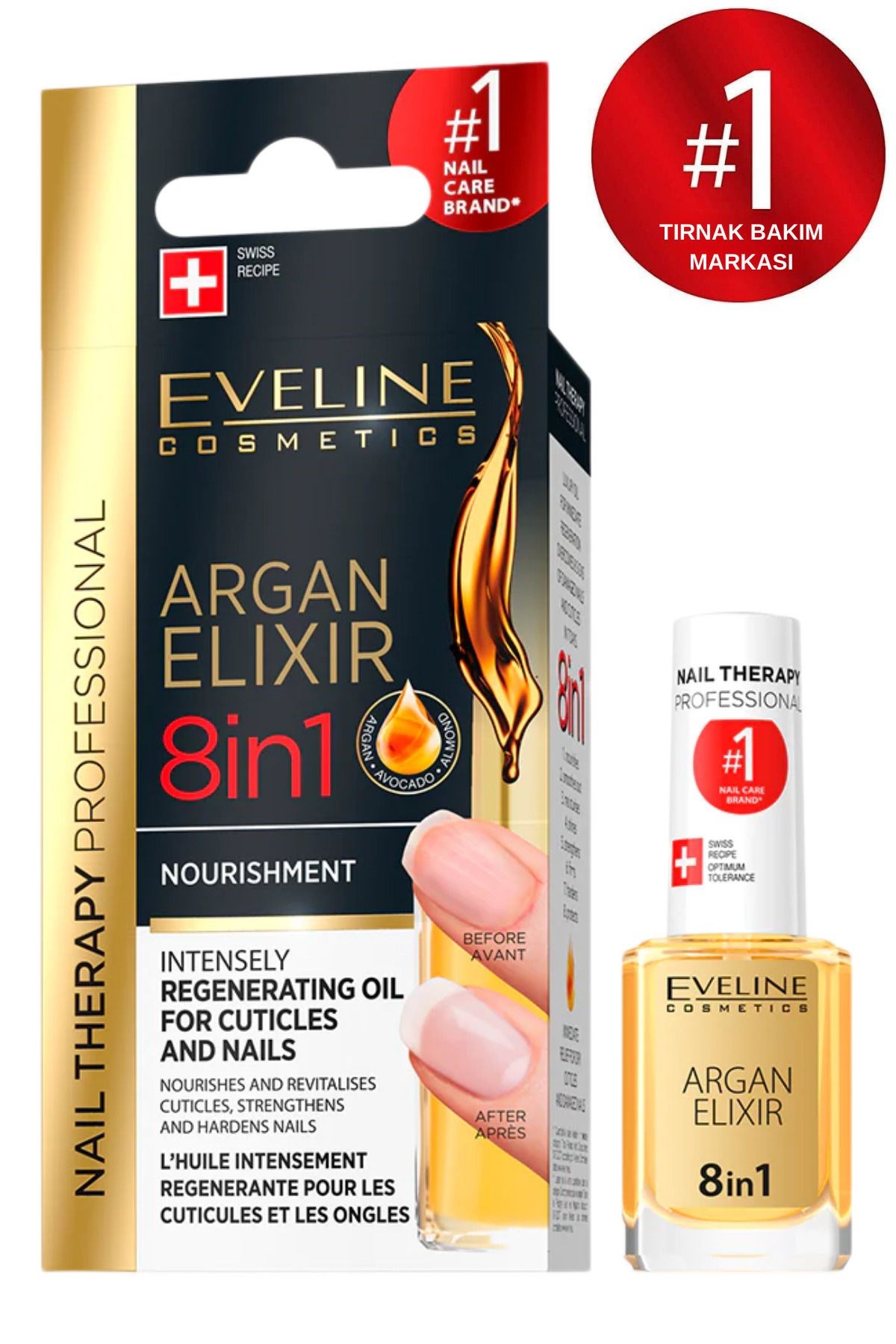 Eveline Kütikül ve Tırnaklar İçin Yoğun Yenileyici Argan Yağı 12 m