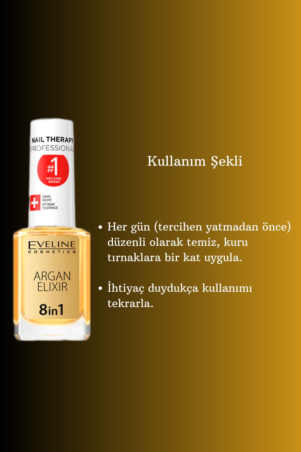 Eveline Kütikül ve Tırnaklar İçin Yoğun Yenileyici Argan Yağı 12 m