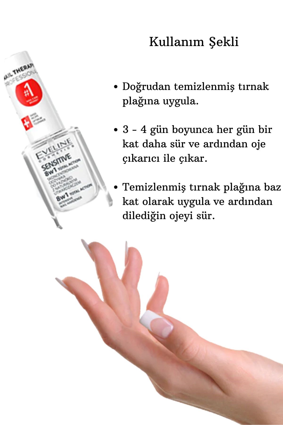 Eveline 8in1 Hassas Yoğun Tırnak Sertleştirici 12 ml