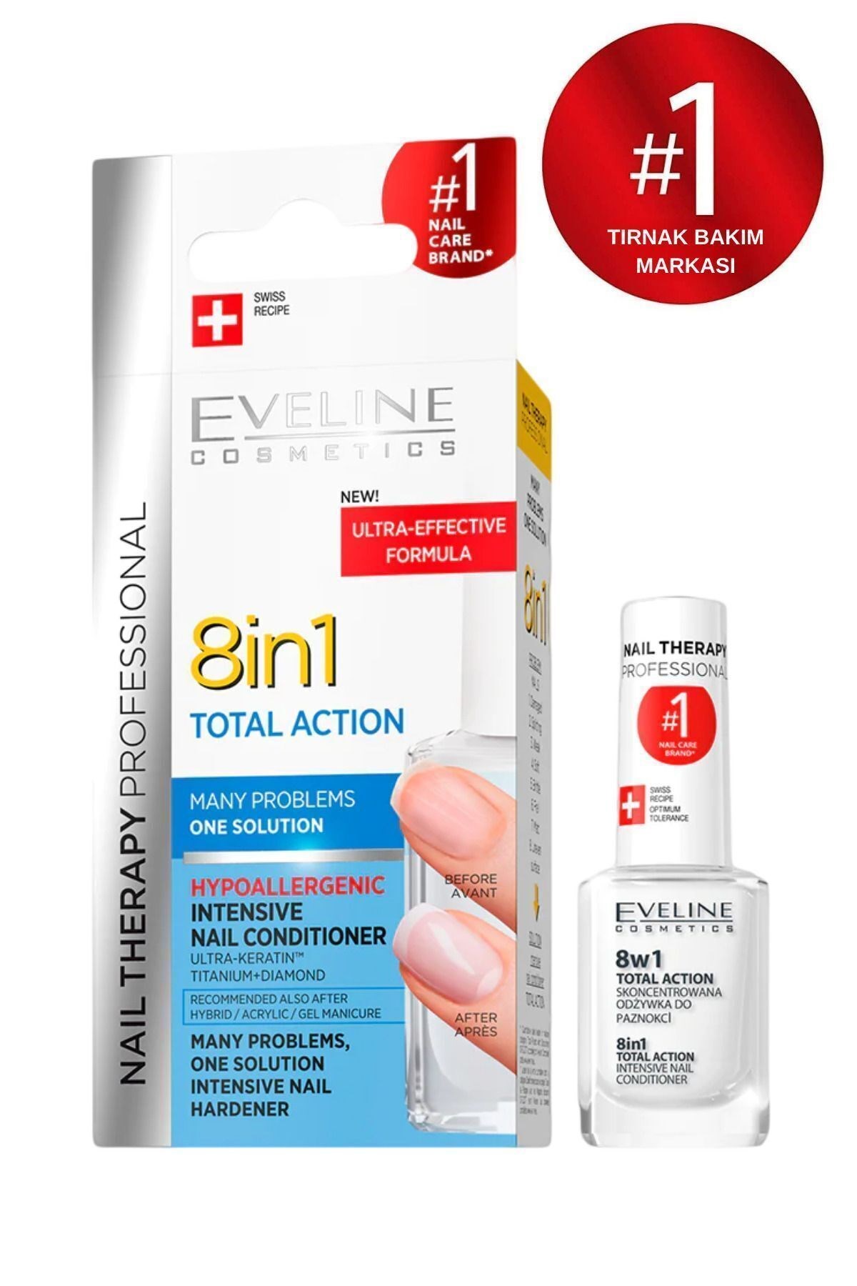 Eveline 8in1 Total Action Yoğun Tırnak Sertleştirici 12 ml