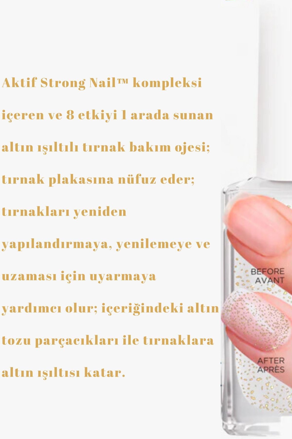 Eveline 8 in 1 Total Golden Shine Intensive Nail Conditioner 12 ml