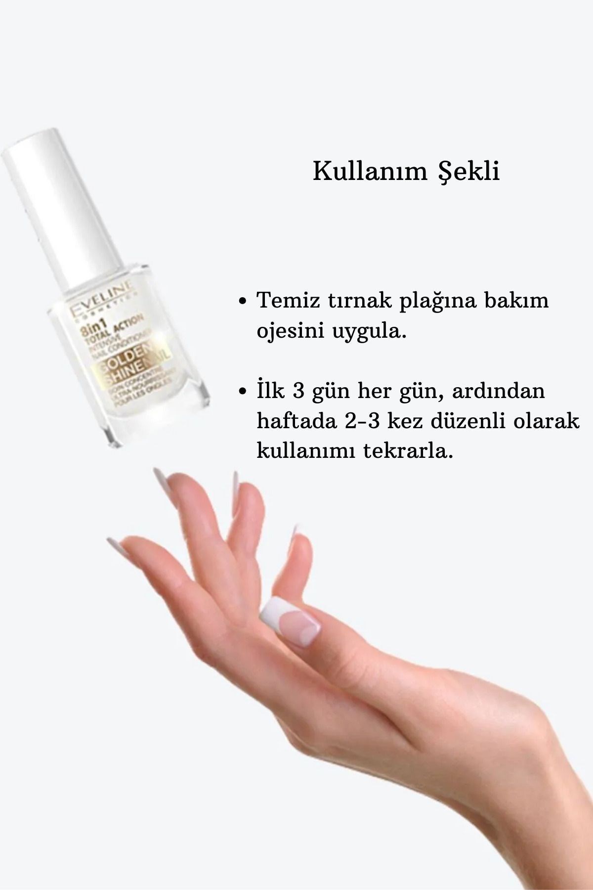 Eveline 8 in 1 Total Golden Shine Intensive Nail Conditioner 12 ml