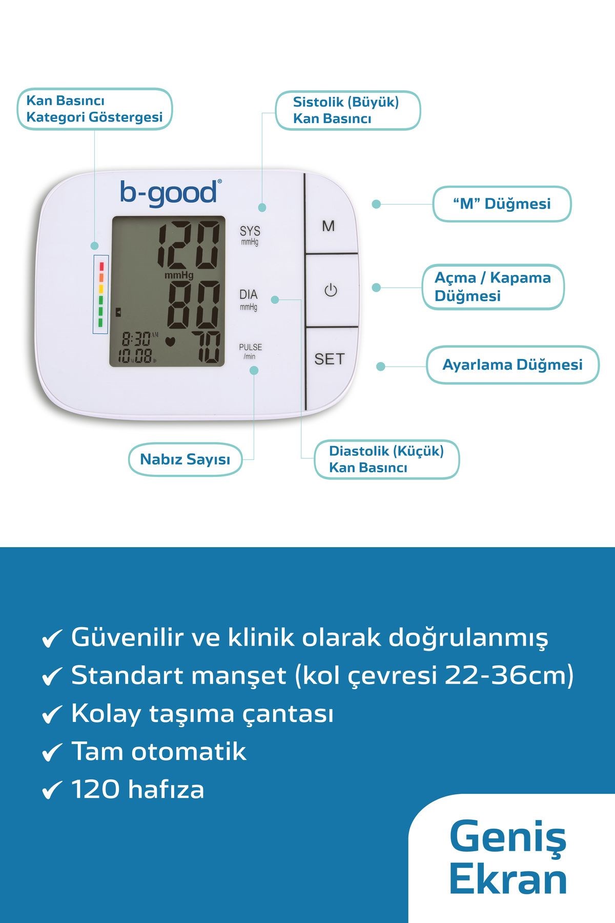 B-Good Konuşan Kol Tipi Tansiyon Aleti