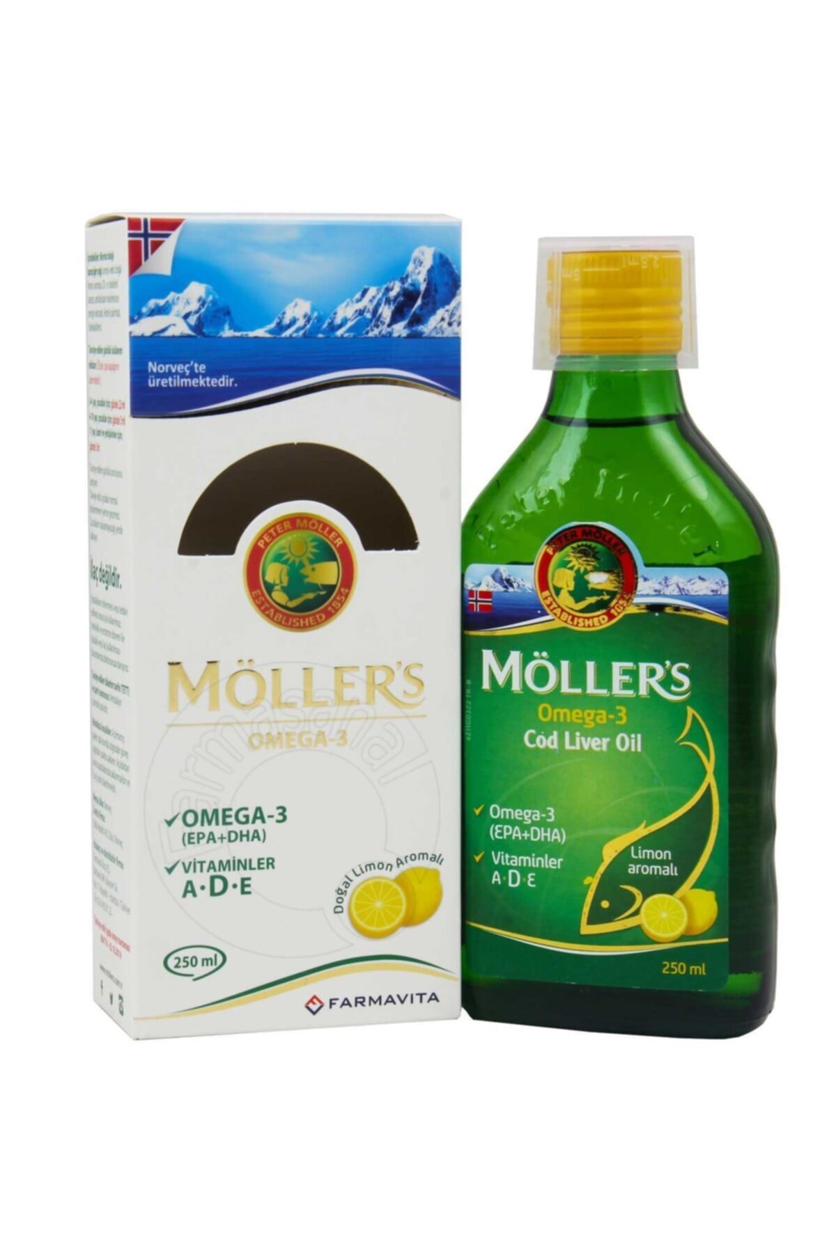Möller’s Omega 3 Limon Aromalı Balık Yağı Şurubu 250 ml