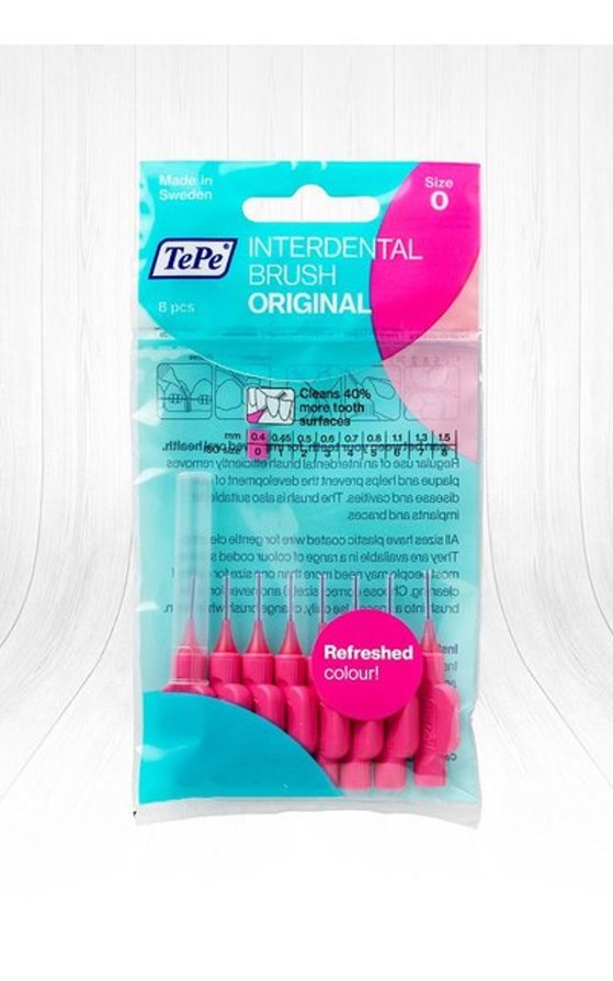 Tepe Arayüz Fırçası Pembe 0,4 mm 8’li