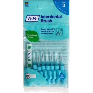 Tepe Diş Arayüz Fırçası Mavi 0,6 mm 8’li