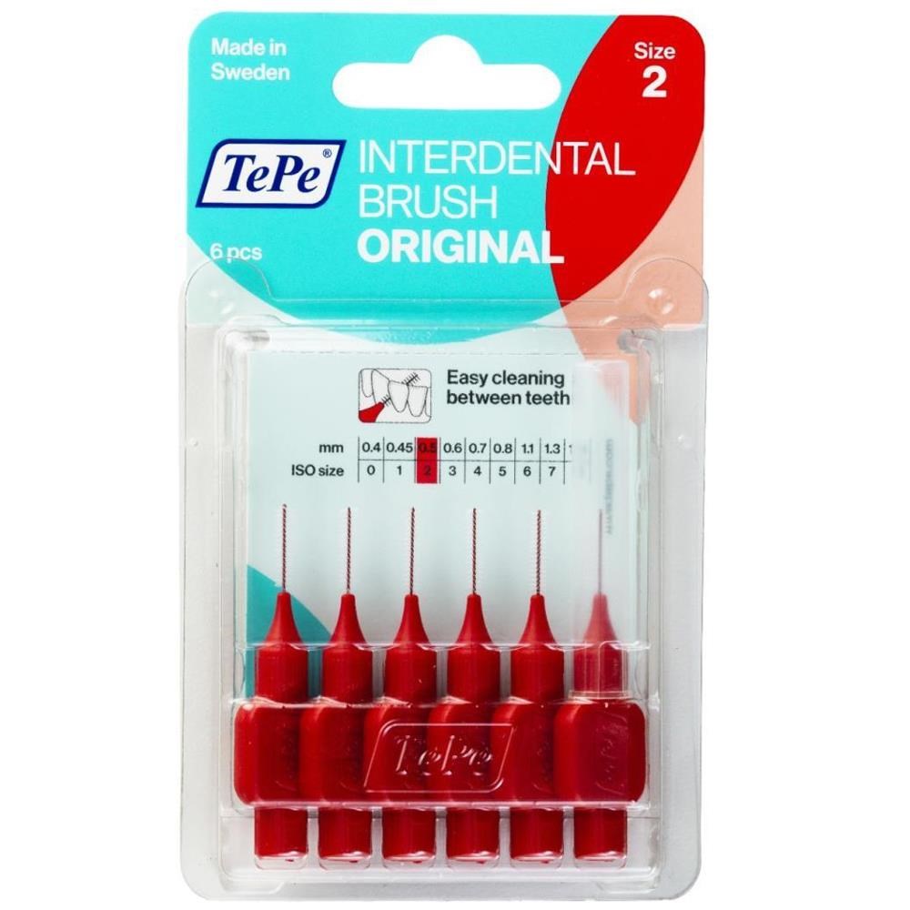 Tepe Arayüz Fırçası Kırmızı 0,5 Mm Blister 6’lı Paket