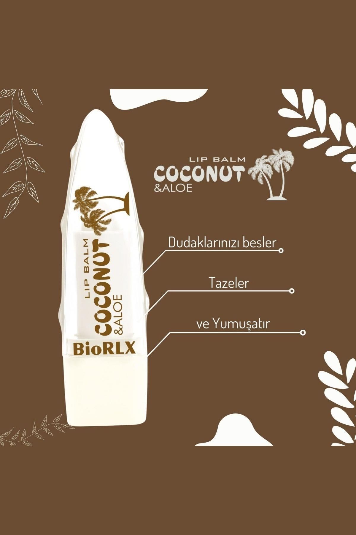 BioRLX Coconut Aloe Vera Lip Balm Color Free