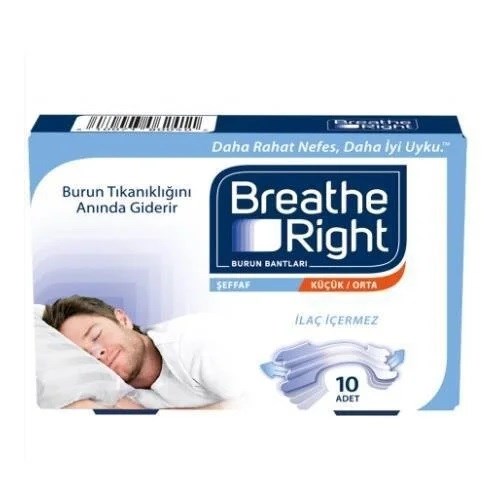 Breathe Right Şeffaf Normal Boy Burun Bandı 10’lu