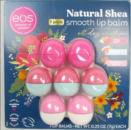 Eos Lip Balm 7’li Vazo - Honey Apple + Watermelon Frose + Blackberry Hibiscus