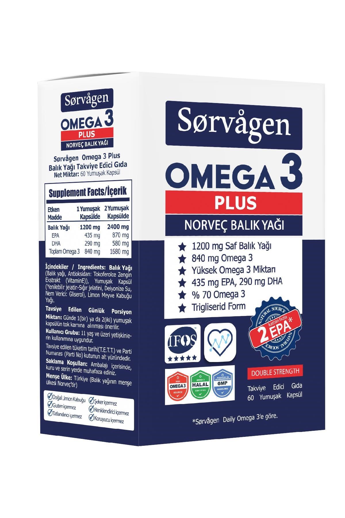 Sorvagen Omega 3 Plus Norveç Balık Yağı 60 Kapsül