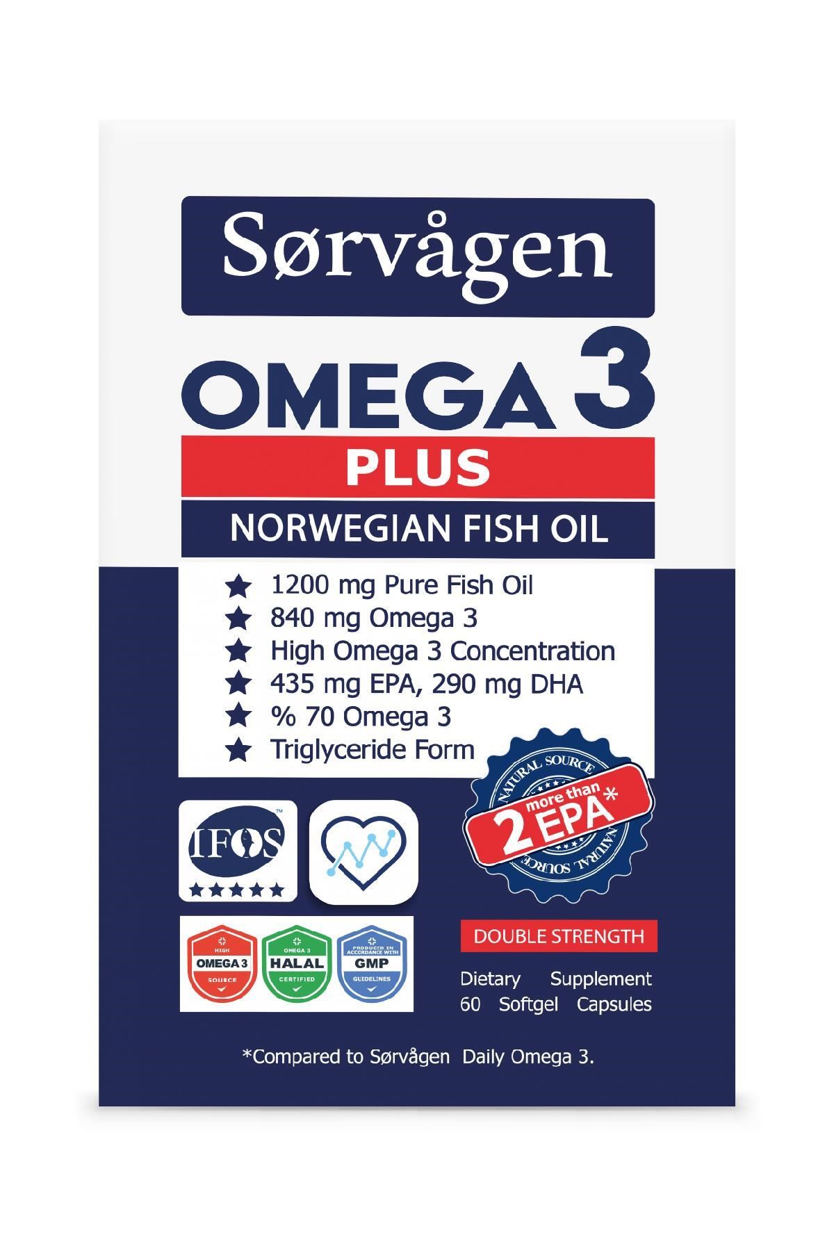 Sorvagen Omega 3 Plus Norveç Balık Yağı 60 Kapsül
