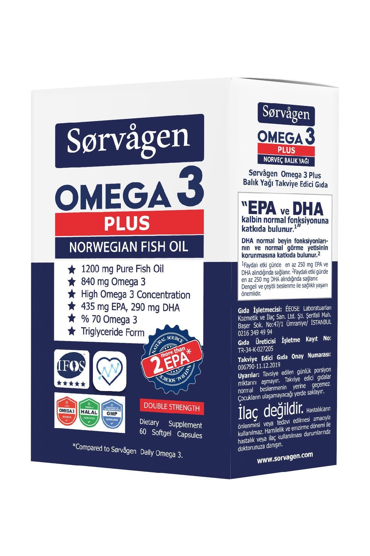 Sorvagen Omega 3 Plus Norveç Balık Yağı 60 Kapsül