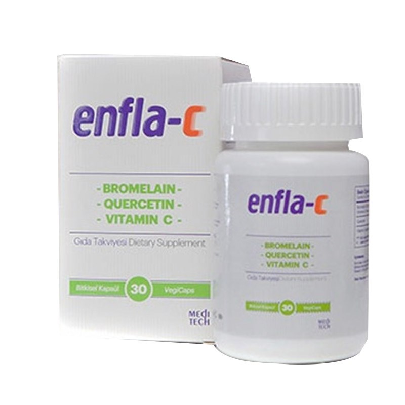 ENFLA-C 30 BİTKİSEL KAPSÜL BROMELAIN QUERCETIN VITAMIN C