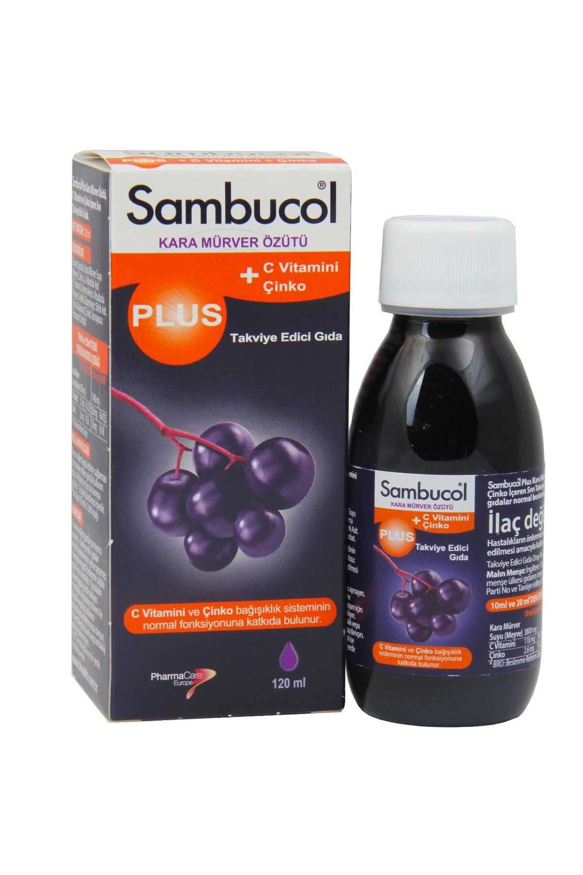 Sambucol Plus Kara Mürver Özütü C Vitamini Çinko 120 ml