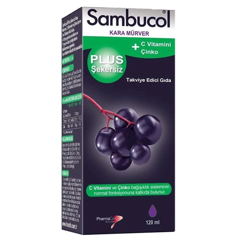 Sambucol Plus Şekersiz Takviye Edici Gıda 120 ml