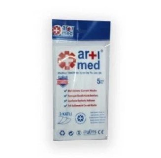 Artımed 3 Katlı Meltblown Kulak Bantlı Ultrasonik Cerrahi Maske Telli 5’li (ÜTS Kayıtlı)