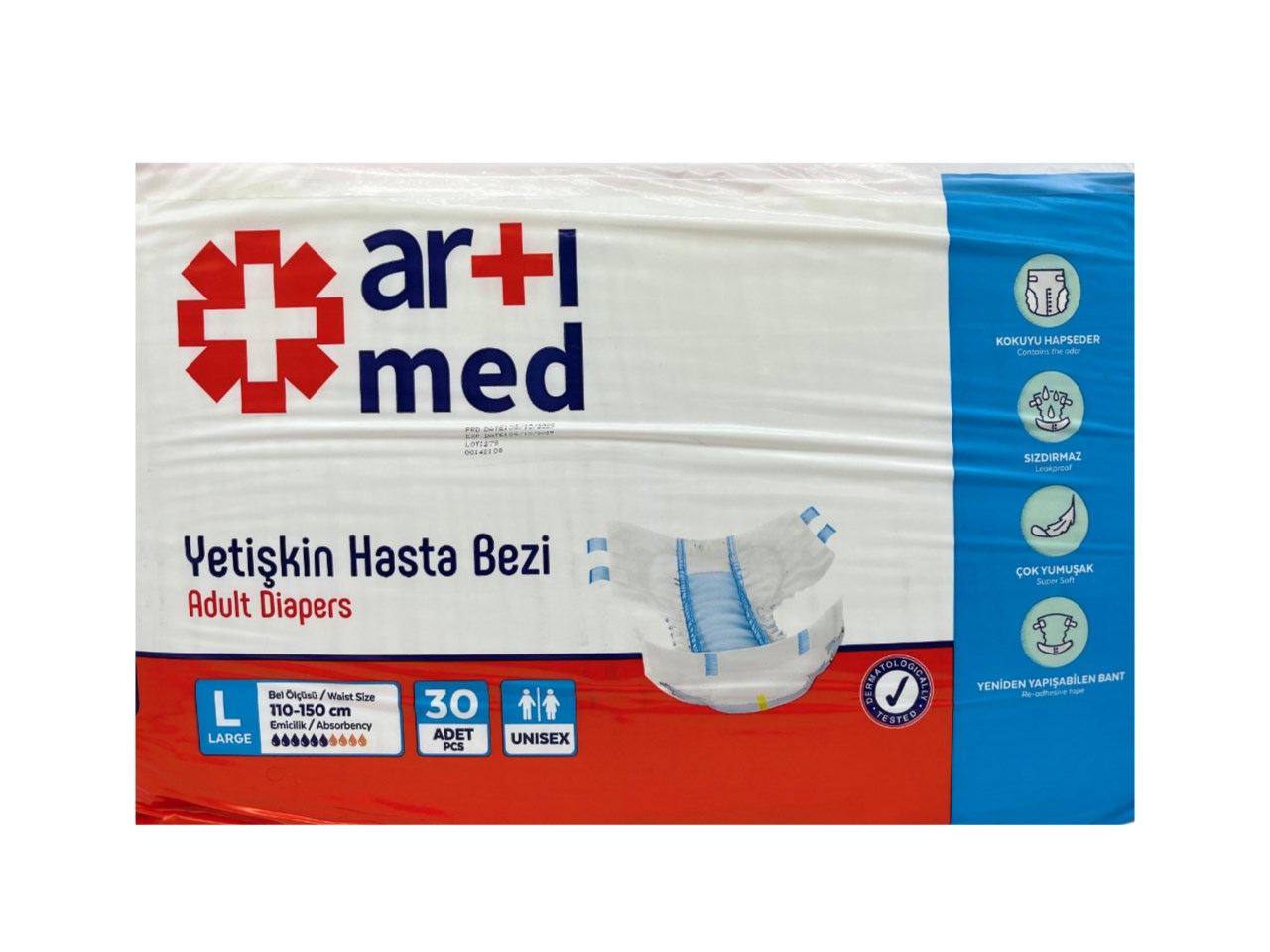Artımed Hasta Bezi Yetişkin Large 30’lu