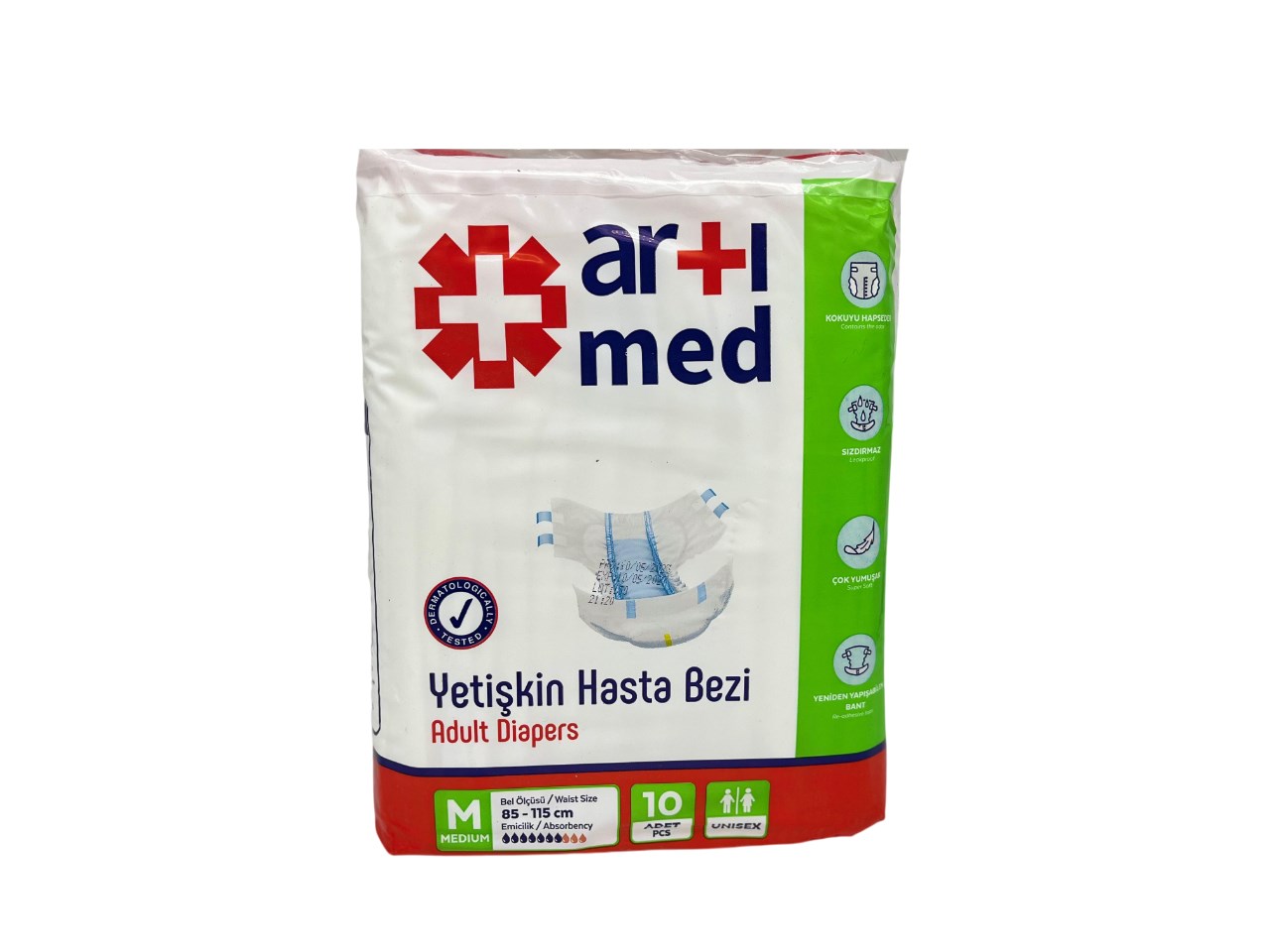 Artımed Hasta Bezi Yetişkin Medium 10’lu