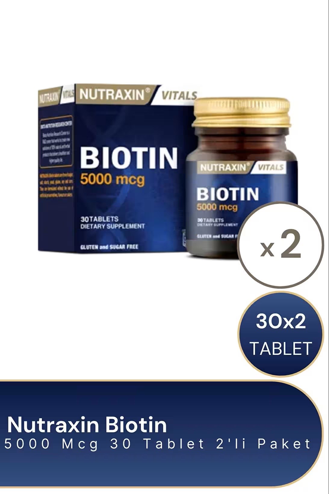 Nutraxin Biotin 5000 mg 30 Tablet