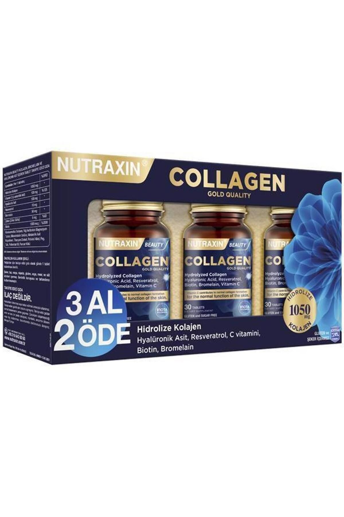Nutraxin Beauty Gold Collagen 30 Tablet - 3 Al 2 Öde
